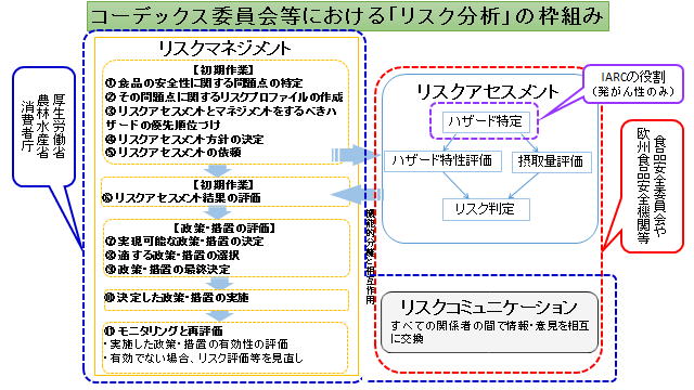 コーデックス委員会等における「リスク分析」の枠組み