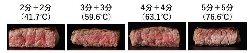 ステーキ断面